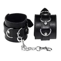 Елегантні шкіряні наручники BDSM чарівність та контроль One size Чорний K000315