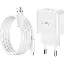 Зарядний пристрій HOCO C106A charger set(iP) White (6931474783899)