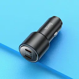 Автомобільний зарядний пристрій Hoco NZ3 40W Dual Port Type-C (Black) [71691] - мініатюра 6