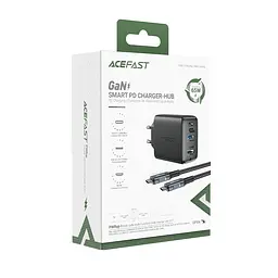 Мережевий зарядний пристрій з кабелем Acefast A17 65W GaN multi-function HUB 4K HDMI USB-A чорний - мініатюра 2