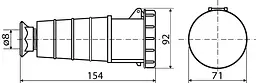 Розетка переносна P5 32А IP44 3P+N+PE ГП АСКО-УКРЕМ (A0080020006) - мініатюра 4