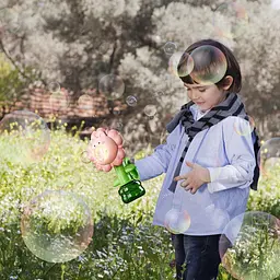 Мильні бульбашки Flower Bubble Machine BJC-5ABunny-Pink зі світлом - мініатюра 5