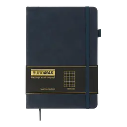 Блокнот діловий Buromax Smarti А5 96 арк. в клітинку обкладинка штучна шкіра синій (BM.295113-02) - мініатюра 2