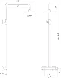 Душова система Globus Lux GLM-0040T, Хром - мініатюра 5