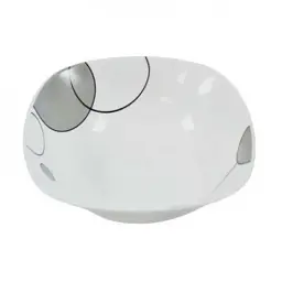 Тарілка супова Vittora Сірі бульбашки Square 23 см (110988) - мініатюра 2