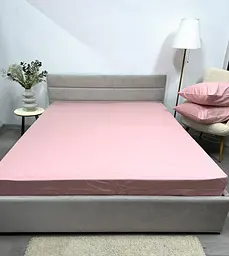 Простирадло на резинці Ecotton 140х200 см з бавовни Pink рожевий (24424) - мініатюра 2