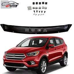 Дефлектор капоту мухобійка для Ford Kuga / Escape 2013-2016 Євро Кріплення (Vip Tuning)