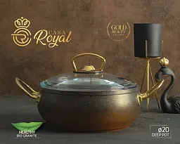 Набір посуду Casa Royal G-UKR 20200 "Bio Granit" Black 7 предметів - мініатюра 4