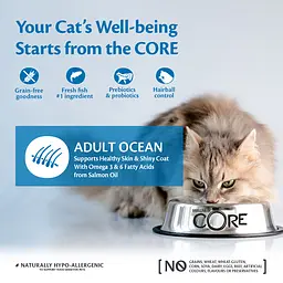 Сухий корм для дорослих котів Wellness CORE Adult Ocean з лососем та тунцем 4кг - мініатюра 4