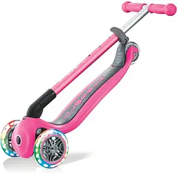 Самокат Globber Primo foldable lights, з колесами, що світяться, рожевий (432-110-2) - мініатюра 7