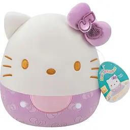 М'яка іграшка Squishmallows Hello Kitty Хеллоу Кітті в пурпуровому 20 см (SQSN00499) - мініатюра 7