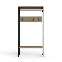 Вішалка модульна підлогова Ferrum-decor Треліс 14 180x90x38 чорний ДСП Дуб Сонома 16мм (FRD-104346)