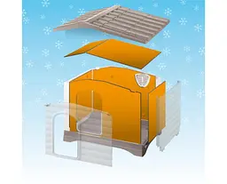 Будиночок для собак Ferplast Dogvilla 90 термопластиковий сірий 88×72×65 см 87255099 - мініатюра 9