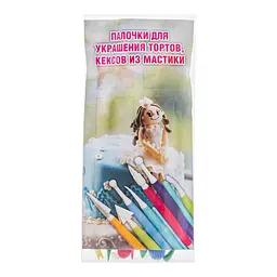 Палички для моделювання мастики та прикрашання тортів, кексів 7 штук, Kitchette 83936 - мініатюра 10
