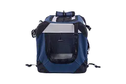 М'яка клітка для собак SenFul Pet Soft Crate з флісовим килимком та чохлом, синьо-сіра - мініатюра 5