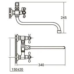 Змішувач AQUATICA PM-5C457C (9780220) - мініатюра 2