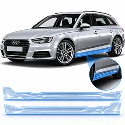 Антигравійна захисна бронеплівка за лекалами для Audi A4 B9 2015-2019 - нижня зона кузова