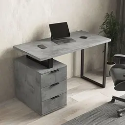 Комп'ютерний стіл з тумбою на три висувні ящики Loft FHX-3 Бетон Тефра