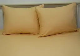 Простирадло на резинці з наволочками Tag Tekstil 180х200х20 Apricot Cream - мініатюра 2