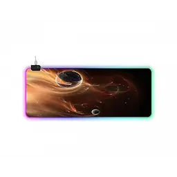 Ігрова поверхня для комп'ютерної миші та клавіатури RGB з підсвічуванням UKC килимок на стіл нековзний 80х30 см G-625