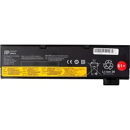 Акумулятор PowerPlant для ноутбуків LENOVO ThinkPad T570 (SB10K97582) 10.8V 4400mAh (NB482344) - мініатюра 2