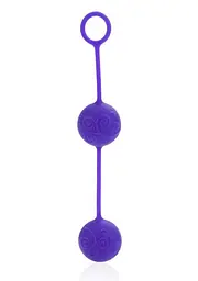 Вагінальні кульки CalExotics California Exotic Posh Silicone O Balls 17.7 см фіолетові - мініатюра 3