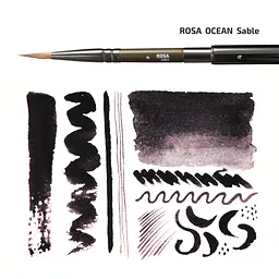 Пензель соболь круглий TRAVEL BRUSH OCEAN 168 №2 коротка ручка ROSA - мініатюра 3
