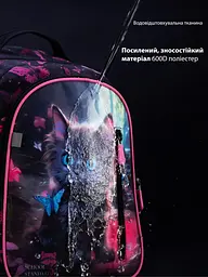 Ортопедичний рюкзак 3 в 1 з пеналом та мішком для дівчинки School Standard 375 гр 17 літрів Чорний з рожевим - мініатюра 10