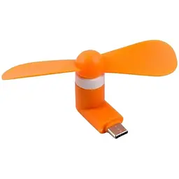 Вентилятор мобільний Type-C помаранчевий