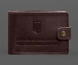 Шкіряна обкладинка-портмоне на посвідчення ДСНС бордова