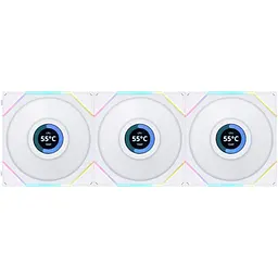 Вентилятор Lian Li (3-pack) TLLCD 120-3, White Cooler (G99.12TLLCD3W.00) - мініатюра 2
