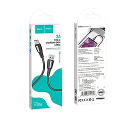 Кабель Hoco X39 Pisces Cable USB to Type-C 3A 1m Black - мініатюра 2