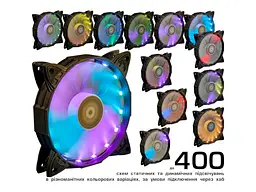 Вентилятор для корпусу Frime Iris LED Fan 16LED RGB HUB (FLF-HB120RGBHUB16) - мініатюра 2