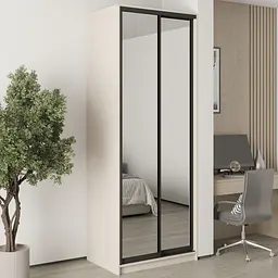Шафа-купе дводверна MebelStar Стандарт BG 2 Дзеркала 90x45x240 см Кашемір (MBS-10308)