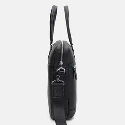 Чоловіча сумка Borsa Leather K16613-1-black 37х28.5х8 см Чорний - мініатюра 4