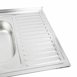 Кухонна мийка з нержавіючої сталі Platinum 8060 L декор (0,7/160 мм), Decor - мініатюра 3