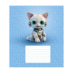 Зошит Школярик Robot animals 12 аркушів лінія (012-3331L), в асортименті - мініатюра 3