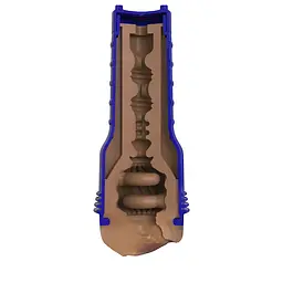 Мастурбатор-вагіна Fleshlight Boost Bang Medium Dark Flesh, плаваючі кільця Turbo Tech - мініатюра 4