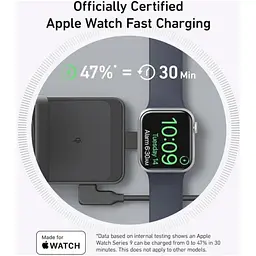 Бездротовий зарядний пристрій Anker MagGo 3-in-1 Qi2 Black (A2918) [162989] - мініатюра 9