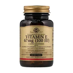 Вітамін Solgar Вітамін E, 67 мг (100 IU), d-Alpha Tocopherol & Mixed Tocoph (SOL-03461)