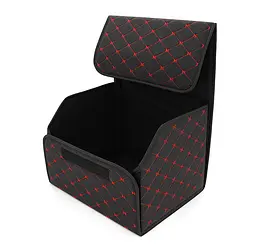 Складаний шкіряний автомобільний органайзер Voltronic CXJ-BR 400x320x300 Black-Red - мініатюра 4