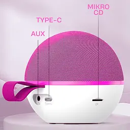Портативна бездротова караоке система з двома мікрофонами та rgb підсвічуванням KTV teh0032259 - мініатюра 7