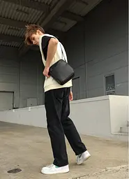 Чоловіча сумка месенджер Sambag Makros чорна 23 × 19 × 7 см (70220001m) - мініатюра 5