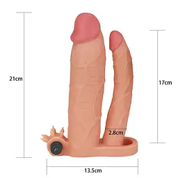 Насадка на пеніс Lovetoy Pleasure X-Tender Flesh Add 3 21 см тілесний - мініатюра 6