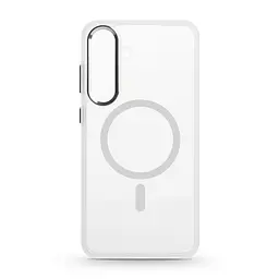 Чехол Samsung Galaxy S25 FE 5G, Unit MagSafe, белый, прозрачный, магсейф, противоударный, магнитный, панель-накладка с поддержкой MagSafe, с поддержкой беспроводной зарядки, TPU+PC, защита всего корпуса, ударопрочный, ArmorStandart (ARM89159)