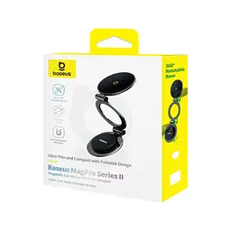 Автотримач Baseus MagPro Series II Magnetic Car Mount Stick-on Version чорний C40172900121-00 - мініатюра 2