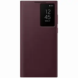 Оригінальний чохол-книжка Samsung Smart Clear View Cover для Galaxy S22 Ultra (S908) Burgundy EF-ZS908CEEGRU