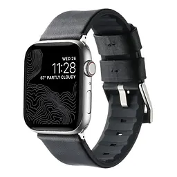 Ремінець Apple Watch 41/Watch 40/Watch 38mm Black Silver (37204_3610739)