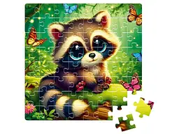 Пазли VLADI TOYS Єнот з метеликами DT1234-12 - мініатюра 3