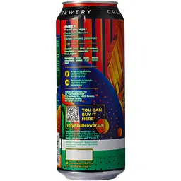 Пиво Volynski Browar Amber, світле, нефільтроване, 4,4%, з/б, 0,5 л - мініатюра 3